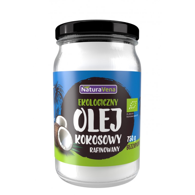 OLEJ KOKOSOWY RAFINOWANY BIO 750 g - NATURAVENA