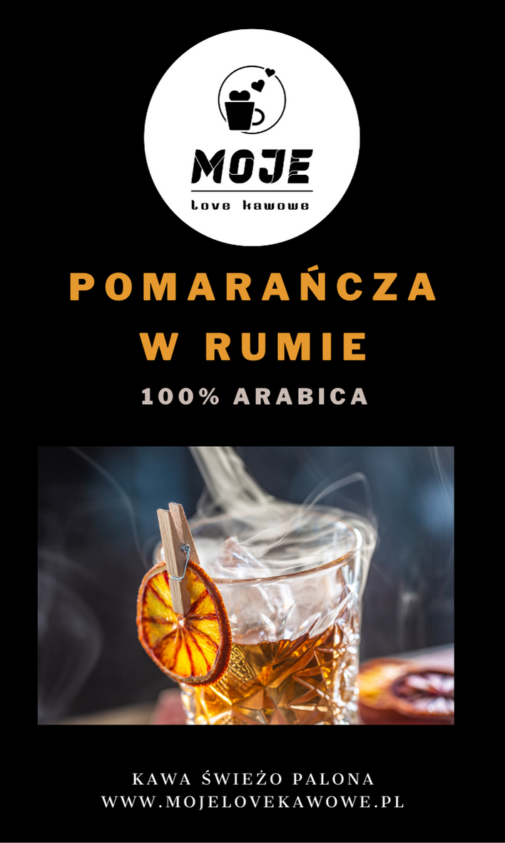 Kawa smakowa Pomarańcza w Rumie 1000g ziarnista